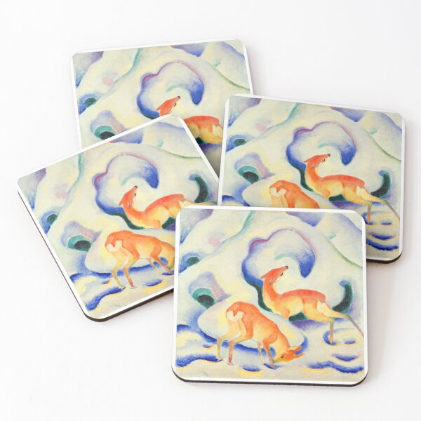 Item preview, Franz Marc Art Prints  Deer in the Snow  Franz Marc  designed and sold by TeeARTHY.