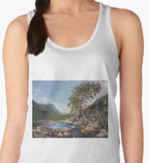 River Coe Scotland Oil on Canvas Women's Tank Top