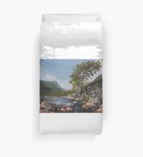 River Coe Scotland Oil on Canvas Duvet Cover