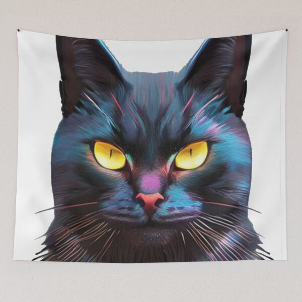 Item preview, Cyberpunk Black Cat: A Futuristic Feline Adventure designed and sold by MoStorish.