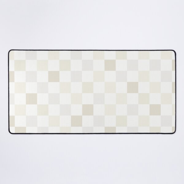 Vista previa del artículo con la obra «Patrón de cuadros de tablero de ajedrez en tonos beige casi blancos de luz pálida», diseñado y vendido por kierkegaard.