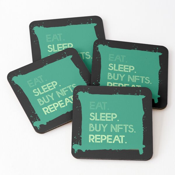 Item preview, Eat Sleep Buy NFT Repeat Crypto Green designed and sold by The-Vault.