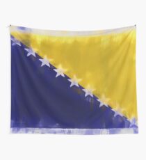 Bosnia And Herzegovina Flag Reworked No. 66, Series 1 Wandbehang