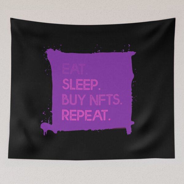 Item preview, Eat Sleep Buy NFT Repeat Crypto Purple designed and sold by The-Vault.