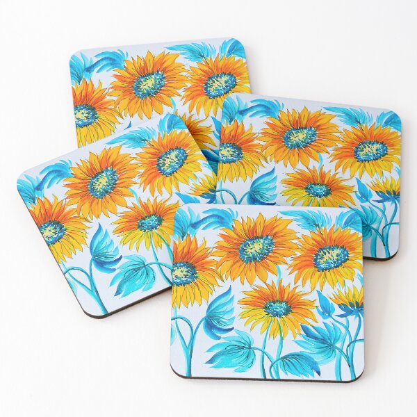 Item preview, Sunflowers Field Watercolor Painting designed and sold by Svitlana Prouty.