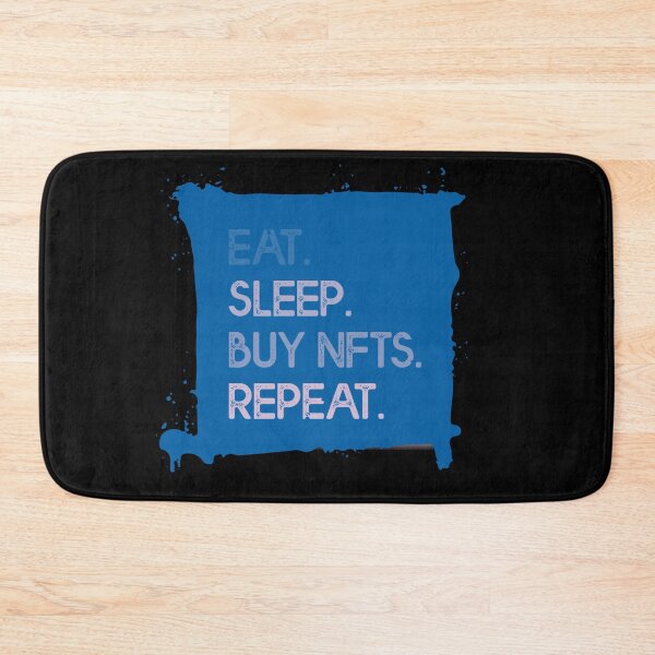 Item preview, Eat Sleep Buy NFT Repeat Crypto Blue designed and sold by The-Vault.