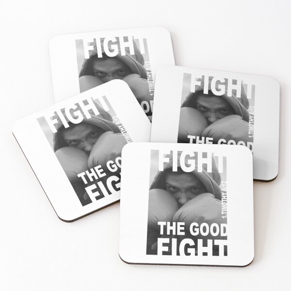 Item preview, FIGHT THE GOOD FIGHT MAN Christian theme from 1.Tim 6:12  designed and sold by Y-H-W-H.