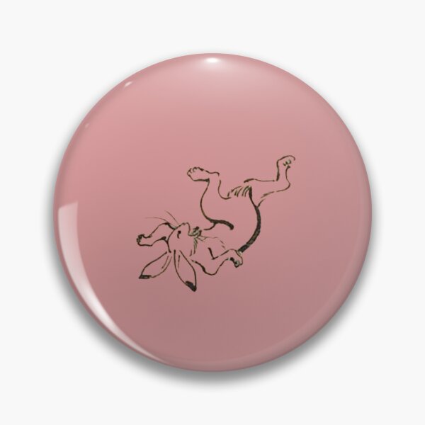 Item preview, Pink Rabbits Year of the Little Rabbit Pattern Antique Japanese Scroll Tumbling Wrestling Animals designed and sold by kattakitty.