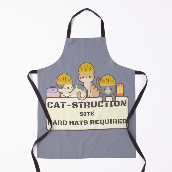 Item preview, Cat-struction site Hard hats required designed and sold by PellSilversmith.