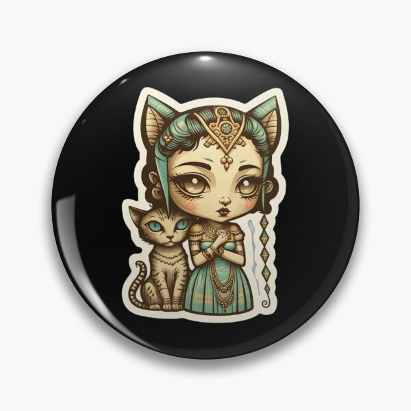 Item preview, Egyptian Goddess Bastet cute and sweet kawaii designed and sold by LuckyRonin.