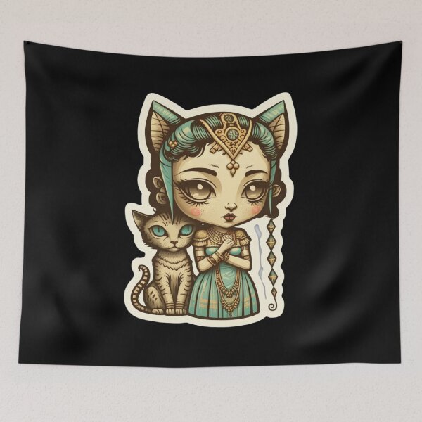 Item preview, Egyptian Goddess Bastet cute and sweet kawaii designed and sold by LuckyRonin.