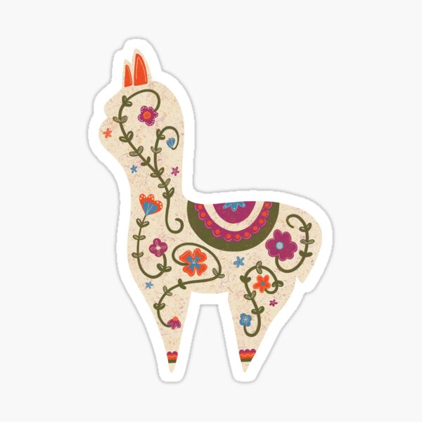 Item preview, Retro Alpaca Flowers Modern Floral designed and sold by Cinket18.