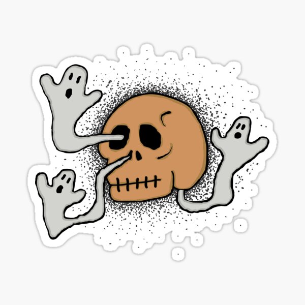 skull sneeze #2 Sticker