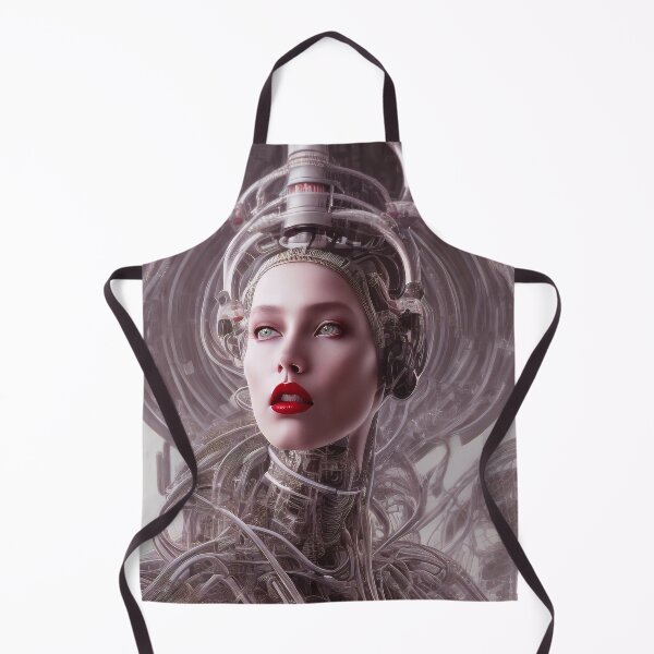 Item preview, Portrait of a beautiful cyborg woman face - self portrait of an AI designed and sold by ArtCreator2023.