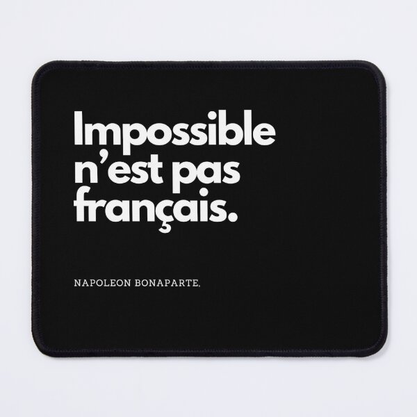 Item preview, Napoleon Bonaparte quote designed and sold by Voici.