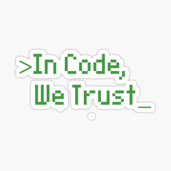 Item preview, In code We Trust designed and sold by LeoLabs.