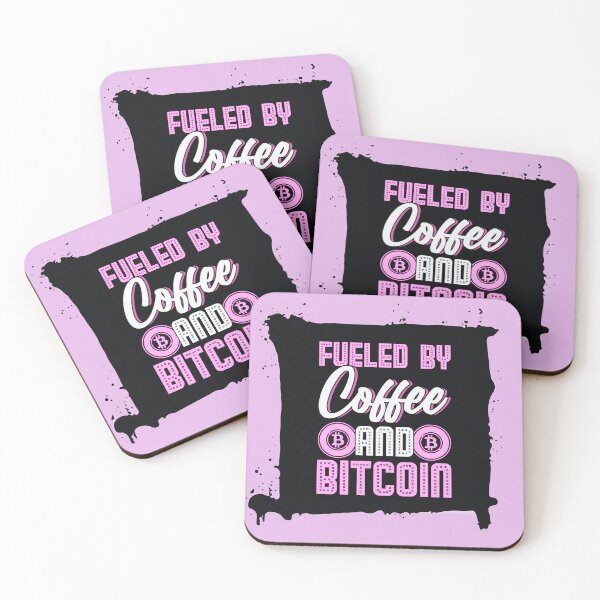 Item preview, Fueled By Coffee and Bitcoin Pink designed and sold by The-Vault.