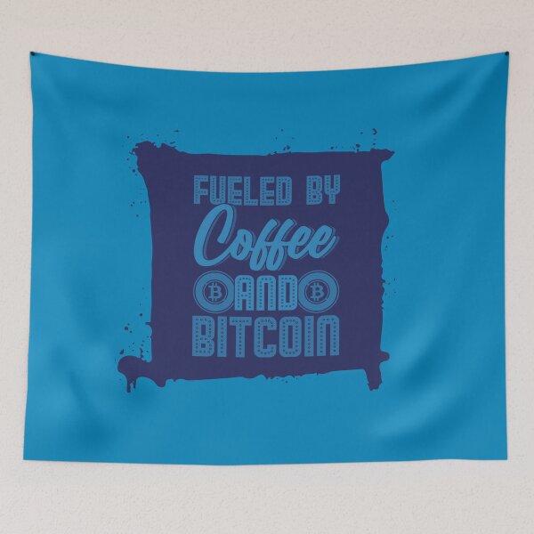 Item preview, Fueled By Coffee and Bitcoin Blue designed and sold by The-Vault.