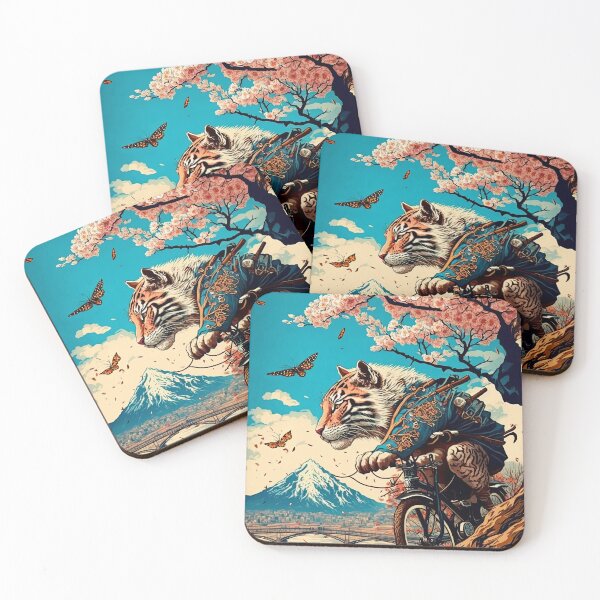 Item preview, Tiger Roars Through Tokyo on Bicycle designed and sold by wildcrazylove.