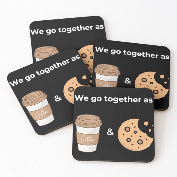 Item preview, We go togeter as Coffee and Cookie (black) designed and sold by ArtifyAvangard.