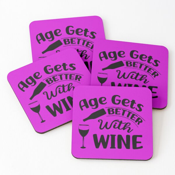 Item preview, Age gets Better with Wine, Wine Lover's Gift, Funny Wine Quote designed and sold by DesignHouse07.