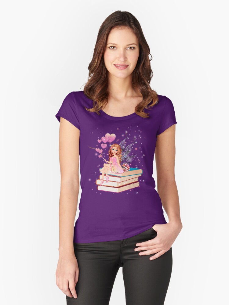 Thumbnail 1 of 3, Fitted Scoop T-Shirt, Felicia's Valentine Romance Collection™ designed and sold by TeelieTurner.