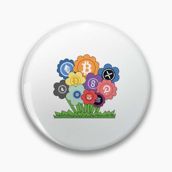 Item preview, Criptomonedas Criptomoneda en crecimiento Plantas coloridas Flores Bitcoin XRP Dogecoin Litecoin Shib ETH designed and sold by doseofwin.