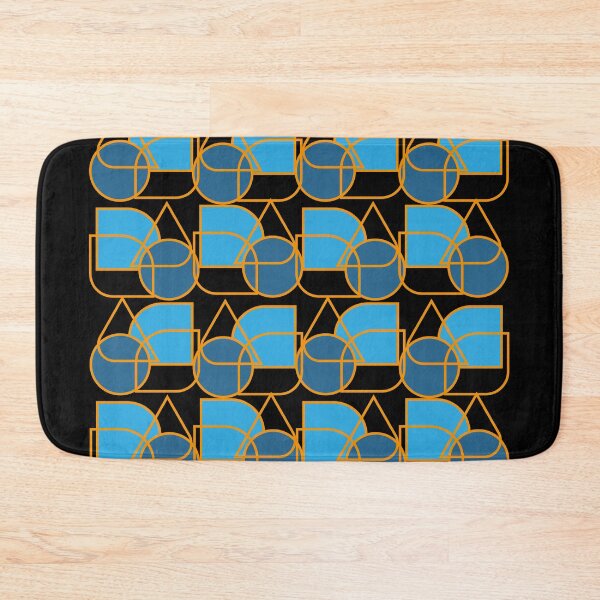 Item preview, Formas geométricas Azul e laranja Retrô Vintage designed and sold by GirlaineSQ.