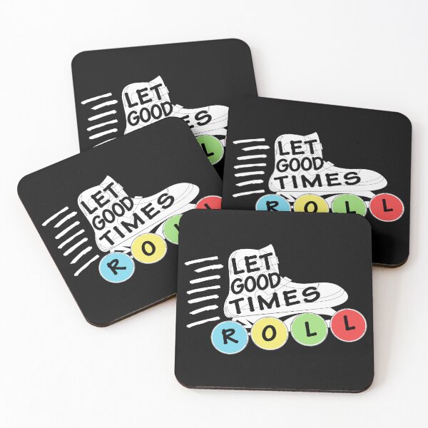Item preview, Pop art retro roller skates with quote | Let Good times Roll designed and sold by trendparrot.