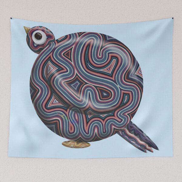 Item preview, Fat Glass Bird by Heather Nafe Art designed and sold by HeatherNafeArt.