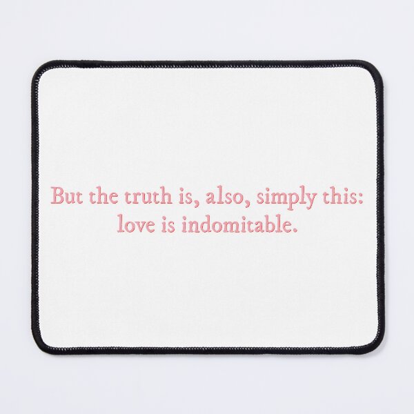 Item preview, Love is indomitable Red, White & Royal Blue quote designed and sold by percqbeths.