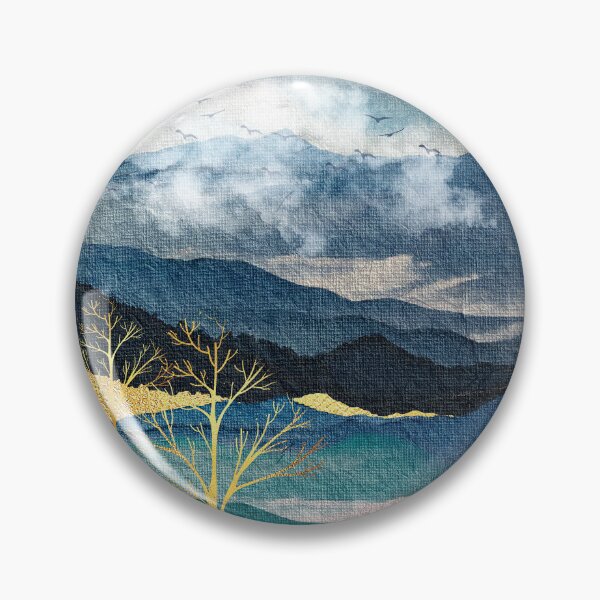 Item preview, Blue Mountain Landscape With Cotton Candy Clouds Abstract designed and sold by DEC02.