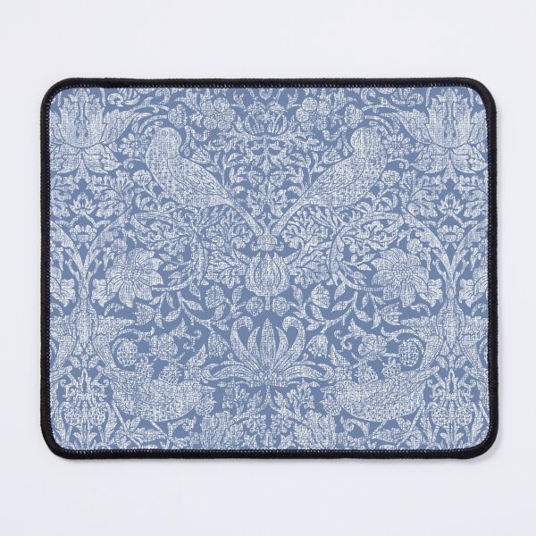 Item preview, Strawberry Thief linen on blue designed and sold by Sharilea.