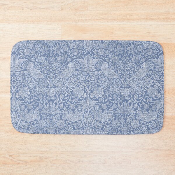 Item preview, Strawberry Thief linen on blue designed and sold by Sharilea.