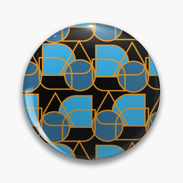 Item preview, Formas geométricas Azul e laranja Retrô Vintage designed and sold by GirlaineSQ.