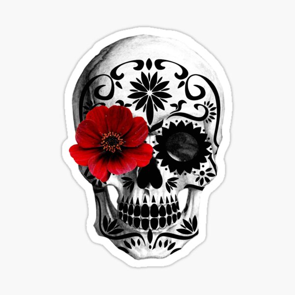 Los Angeles Dodgers Sugar Skull Vinyl Decal 