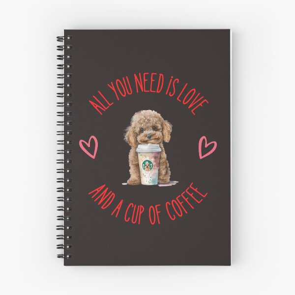 Item preview, This adorable apricot poodle pup with his cup of coffee. designed and sold by MerryHillStudio.