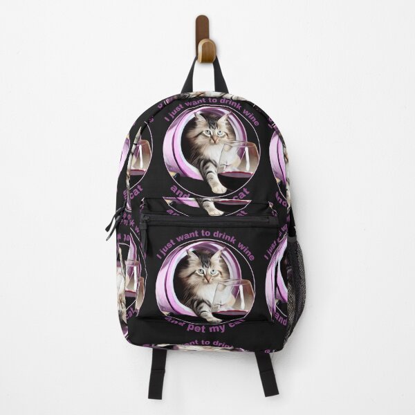 Item preview, I Just Want to Drink Wine and Pet My Cat designed and sold by funhousejen.
