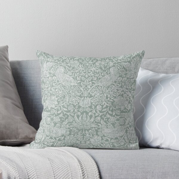 Item preview, Strawberry Thief linen on Sage Green designed and sold by Sharilea.