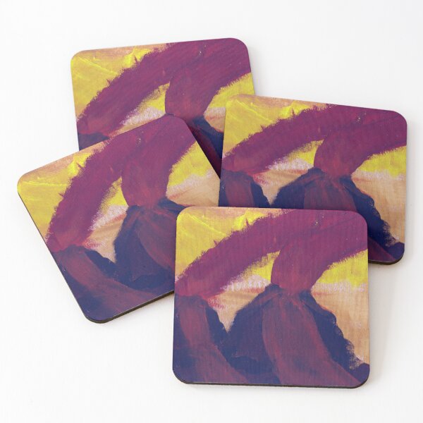 Item preview, Volcano's of Venus Abstract Volcano Landscape Wall Art Home Decor designed and sold by BadShadowArt.