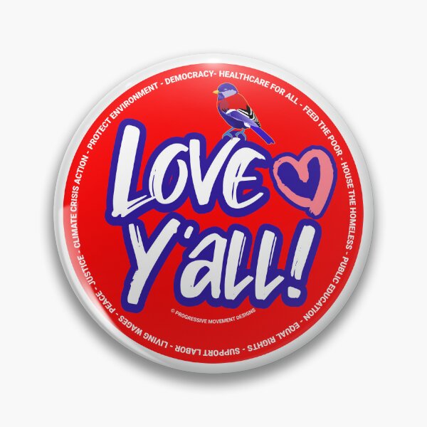 Item preview, PMD00347 Progressive Movement Designs Love Yall Valentine heart funny Valentines for married or dating progressives  designed and sold by ProgressiveLeft.