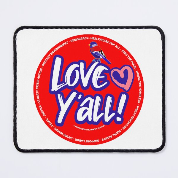 Item preview, PMD00347 Progressive Movement Designs Love Yall Valentine heart funny Valentines for married or dating progressives  designed and sold by ProgressiveLeft.