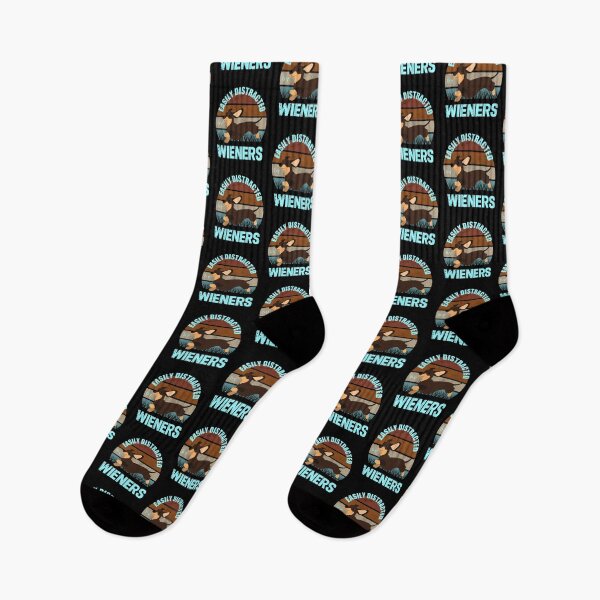 Item preview, Easily Distracted by Wieners Funny Dachshund designed and sold by Zurickdesigns.