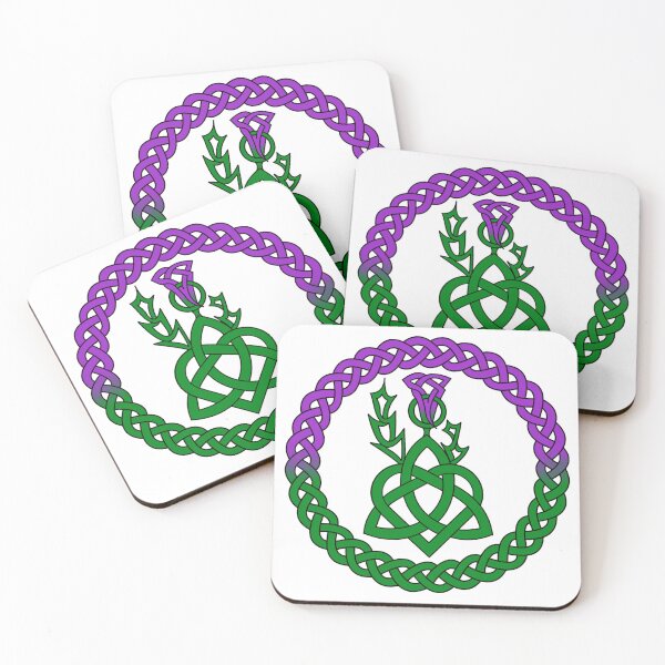 Item preview, Celtic knotwork with heart and thistle - colourised designed and sold by KyttsyKrafts.