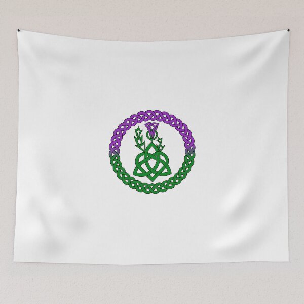 Item preview, Celtic knotwork with heart and thistle - colourised designed and sold by KyttsyKrafts.