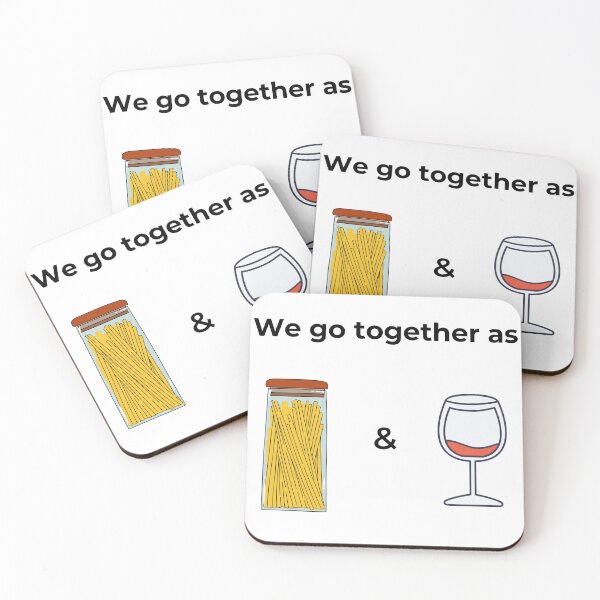 Item preview, We go togeter as Spaghetti & Wine (white) designed and sold by ArtifyAvangard.