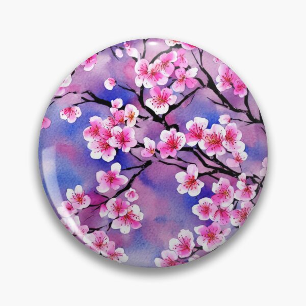 Item preview, Cherry Blossoms AI Art Watercolor designed and sold by debmund.