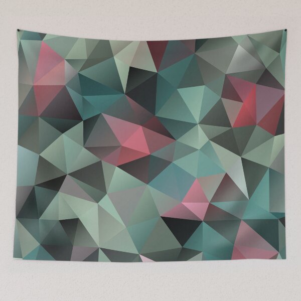Item preview, Polygon pattern , flowers  designed and sold by fuzzyfox.