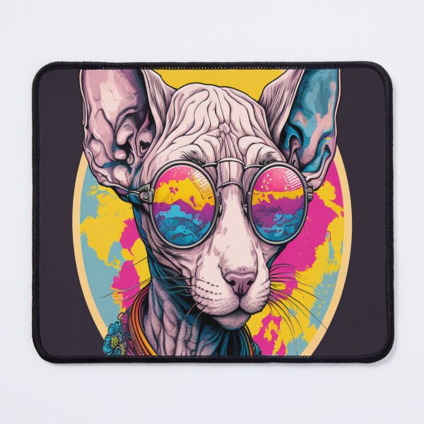 Item preview, Purr-fectly Groovy Sphynx - 70s Poster Art designed and sold by Star_.
