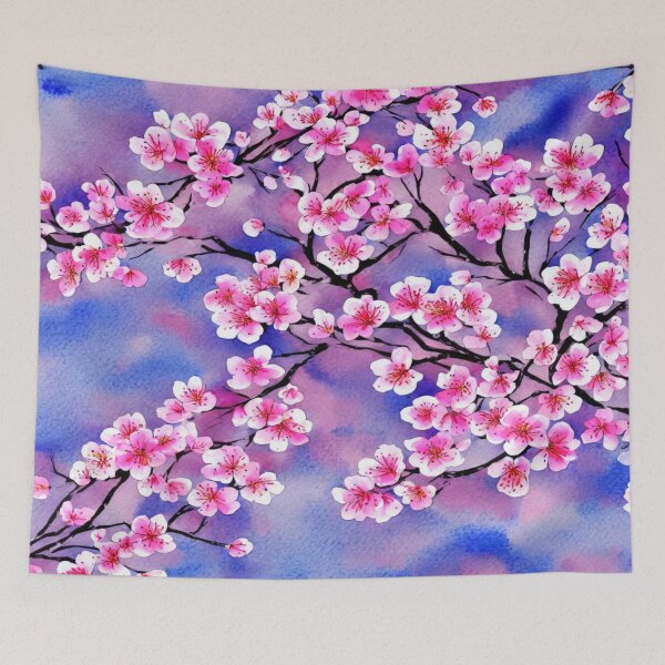 Item preview, Cherry Blossoms AI Art Watercolor designed and sold by debmund.